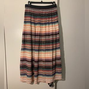 NY Collection Multicolor Maxi Skirt, Size M